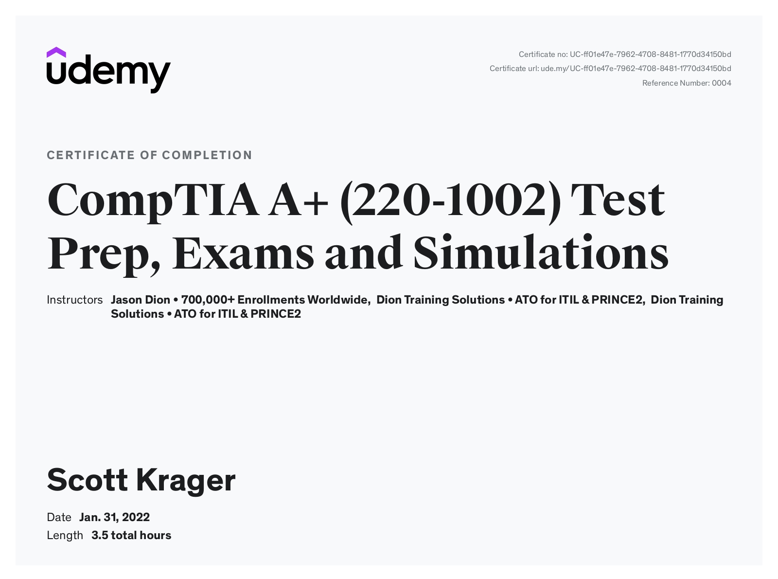CompTIA A+ Core 2 Practice